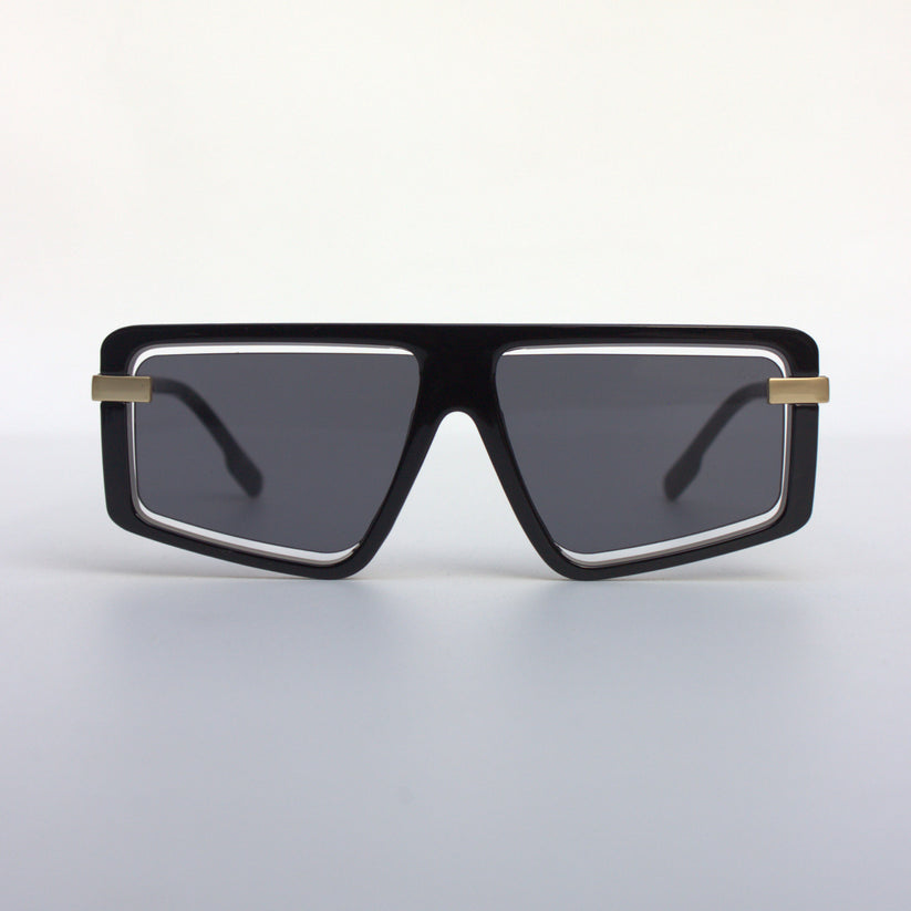 Black-6948-Oversize-Flattop-Funky-Sunglasses
