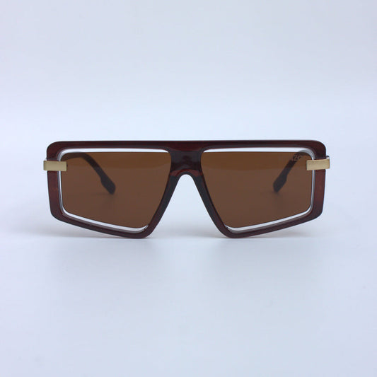 Brown-6948-Oversize-Flattop-Funky-Sunglasses