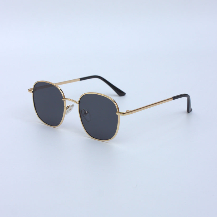 Men's round gold frame sunglasses best sale