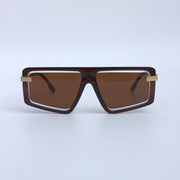 Brown-6948-Oversize-Flattop-Funky-Sunglasses