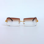 Brown-Gradient-6950-Rectangular-Rimless-Threepiece-Sunglasses