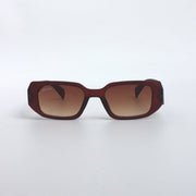 Brown-Matte-6953-Geometric-Sunglasses