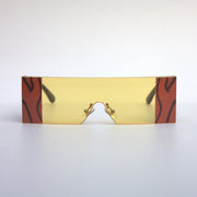 Yellow-6936-Oversize-Rectangular-Rimless-Funky-Sunglasses